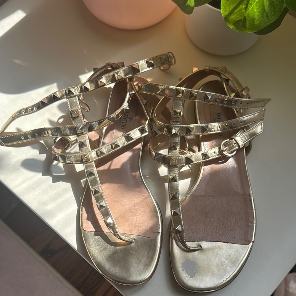 Gold Studded Women's Sandals